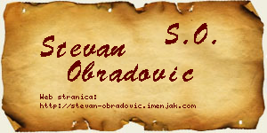 Stevan Obradović vizit kartica